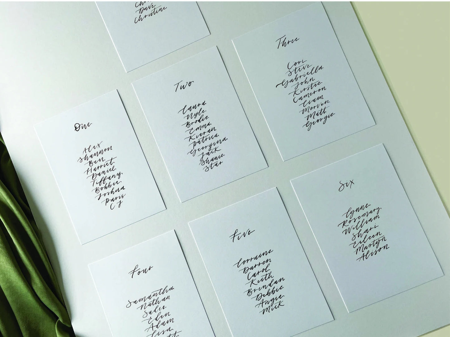 Calligraphy Wedding A5 Table Plan Card | White OR Colour Card Hand Written Calligraphy Table Plan Card | Mirror Table Plan Cards | DIY Table Plan Card