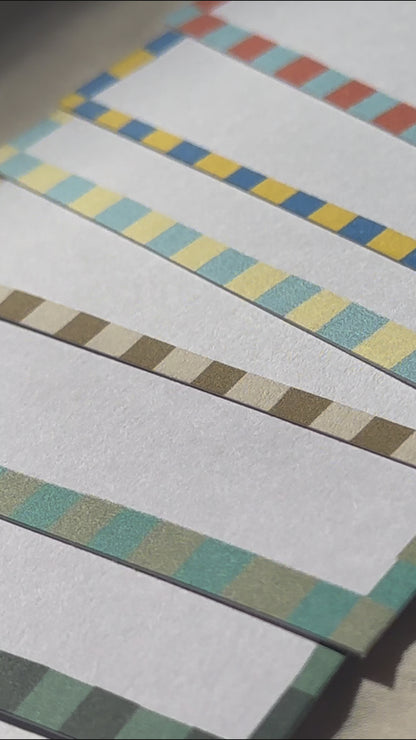 25 BLANK Colourful Contrast Stripe Place Card | DIY Wedding Dinner Party Place Card, Write Your Own Place Setting | DIY Fun Striped Rainbow Maximalist Wedding Place Name Card