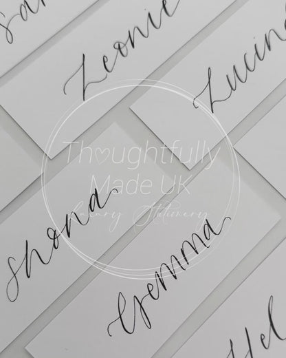Wedding place cards, Table name cards, Wedding name cards, calligraphy place cards