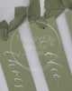 Green Place Card, Sage Place Card, Eucalyptus Place Card, Calligraphy Place Card, Calligraphy Place Name