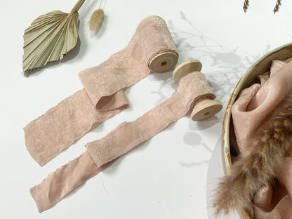 Wedding Silk Ribbon	Wedding Satin Ribbon	Raw Edge Ribbon	Hand Torn Ribbon	Place Card Ribbon	Silky Ribbon	Sandwashed Ribbon	Blush Ribbon	Pink Ribbon	Nude Ribbon	Bouquet Ribbon	Wedding Bouquet	Chiffon Ribbon