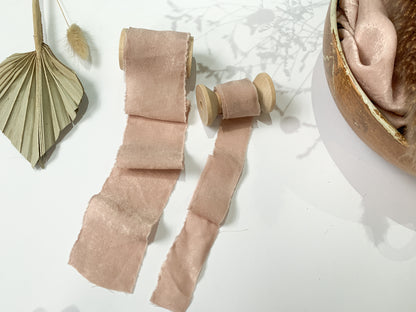 Wedding Silk Ribbon	Wedding Satin Ribbon	Raw Edge Ribbon	Hand Torn Ribbon	Place Card Ribbon	Silky Ribbon	Sandwashed Ribbon	Blush Ribbon	Pink Ribbon	Nude Ribbon	Bouquet Ribbon	Wedding Bouquet	Chiffon Ribbon