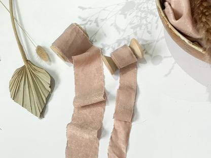 Wedding Silk Ribbon	Wedding Satin Ribbon	Raw Edge Ribbon	Hand Torn Ribbon	Place Card Ribbon	Silky Ribbon	Sandwashed Ribbon	Blush Ribbon	Pink Ribbon	Nude Ribbon	Bouquet Ribbon	Wedding Bouquet	Chiffon Ribbon