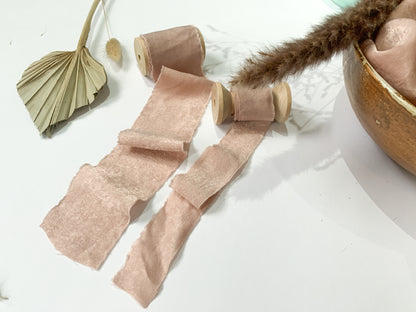 Wedding Silk Ribbon	Wedding Satin Ribbon	Raw Edge Ribbon	Hand Torn Ribbon	Place Card Ribbon	Silky Ribbon	Sandwashed Ribbon	Blush Ribbon	Pink Ribbon	Nude Ribbon	Bouquet Ribbon	Wedding Bouquet	Chiffon Ribbon