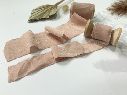 Wedding Silk Ribbon	Wedding Satin Ribbon	Raw Edge Ribbon	Hand Torn Ribbon	Place Card Ribbon	Silky Ribbon	Sandwashed Ribbon	Blush Ribbon	Pink Ribbon	Nude Ribbon	Bouquet Ribbon	Wedding Bouquet	Chiffon Ribbon
